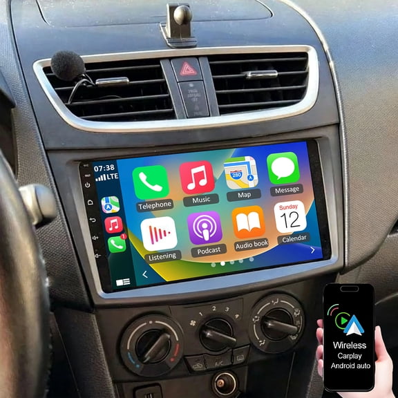 Dexico 2G+64G Android 15 Car Radio for Suzuki Swift 2010-2016, Car Stereo with Wireless Carplay Andorid Auto Mirror Link 9'' Touchscreen GPS WiFi Bluetooth FM/RDS EQ-32 SWC Backup Camera