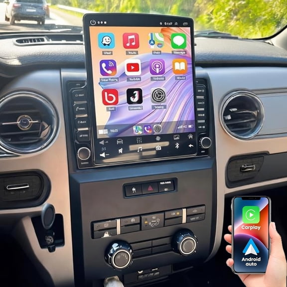 Dexico 2G+64G Car Radio for Ford F150 2009 2010 2011 2012 2014, 9.7inch Touchscreen Head Unit with Wireless Carplay Android Auto Backup Camera Bluetooth Mirror Link GPS WiFi FM/RDS