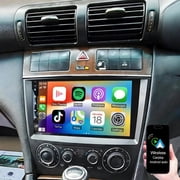 Dexico 2G+64G Car Radio for Mercedes-benz C-class W203 2003-2009, 9 Inch Android Car Stereo with Wireless Carplay and Android Auto Mirror Link Bluetooth WiFi GPS SWC EQ FM/RDS Backup Camera