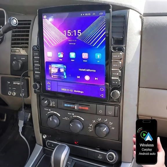 Dexico 4+64GB Android 15 Car Radio for Dodge Durango 2004-2009, 9.7" IPS Touchscreen Car Stereo with Wireless CarPlay & Android Auto WiFi Bluetooth FM/RDS EQ SWC Mirror Link Camera Camera