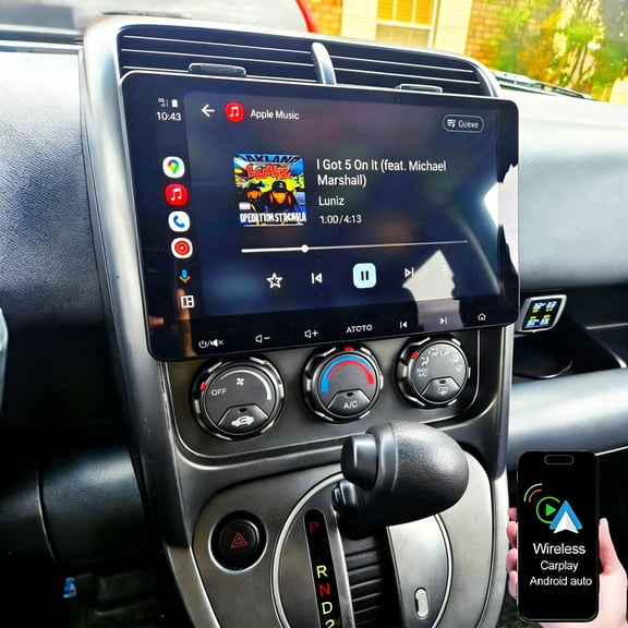 Dexico 4+64GB Car Radio Stereo for Honda Element 2003-2006 with Wireless CarPlay Android Auto Android Head Unit 10" Touch Screen Radio with WiFi GPS Navigation Bluetooth FM RDS HD Backup Camera