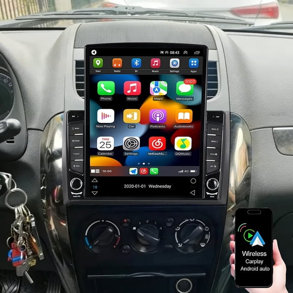 Dexico 4G+64G Android 14 Car Stereo Radio for Suzuki SX4 2006-2013 Support Wireless Carplay Android Auto Mirror Link GPS WiFi DSP 9 Inch Touchscreen Bluetooth EQ SWC Backup Camera