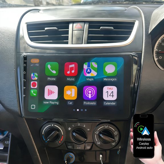 Dexico 4G+64G Car Radio for Suzuki Swift 2010-2016, Android 15 Car Stereo with Wireless Carplay Android Auto 9 Inch Touchscreen Bluetooth EQ FM GPS WiFi Mirror Link Backup Camera