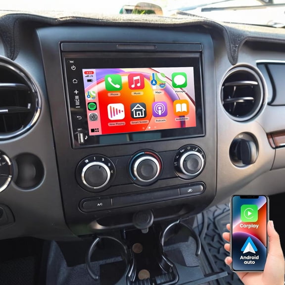 Dexico 7 inch Car Stereo Radio for Ford F250 2004-2014, Android 13 Touchscreen Car Radio with Wireless CarPlay Android Auto, Support GPS Navi Bluetooth SWC WiFi FM DSP Backup Camera