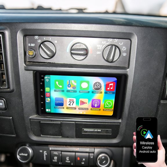 Dexico Android 13 Double Din Car Stereo for Chevrolet Express 2003-2007 with Wireless CarPlay Android Auto, 7" Touchscreen Car Radio Receiver w/GPS WiFi Bluetooth SWC Bluetooth FM/RDS Backup Camera