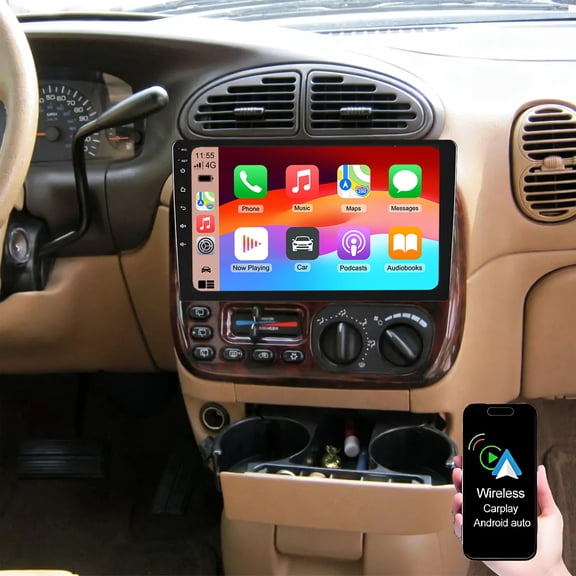 Dexico Android 13 Car Stereo for Cherysler Town & Country 1990-2000 with Wireless Carplay Android Auto, 9" Touch Screen Radio Support GPS/WiFi/Bluetooth/FM RDS/SWC/AHD Backup Camera