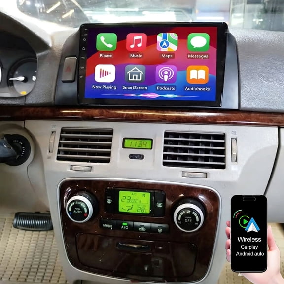 Dexico Android 13 Car Stereo for Hyundai Sonata NF 2004-2008, 9" Touchscreen Radio Support Wireless Carplay Android Auto WiFi/Bluetooth/Mirror Link GPS SWC FM/EQ Backup Camera