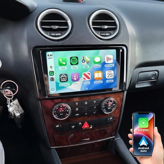 Dexico Android 13 Car Stereo Radio for Mercedes-Benz ML GL 2005 2006 2007 2008 2009 2010 2011 Support Wireless Carplay Android Auto, 9 Inch Touchscreen Head Unit Bluetooth GPS FM SWC RCA Back Camera