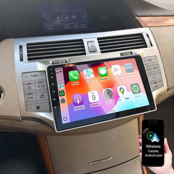 Dexico Android 13 Car Stereo for Toyota Avalon 2005-2010, 9" Touch Screen Radio Support Wireless Carplay Android Auto 5G WiFi Bluetooth Mirror Link GPS SWC FM/RDS/EQ AHD Backup Camera