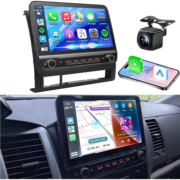 Dexico Android 13 Car Stereo for Toyota Tacuma 2005-2013 Radio with Wireless CarPlay Android Auto, 10inch Touchscreen in-Dash Bluetooth GPS Navigation WiFi FM/RDS Backup Camera MIC