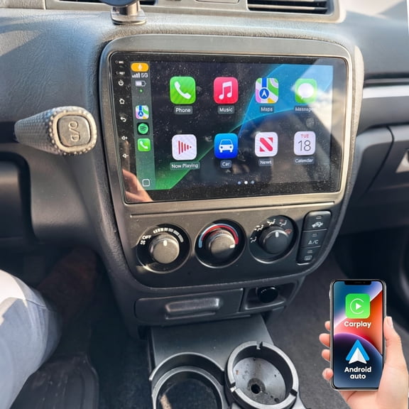 Dexico Android 15 Car Radio for Honda CRV 1997-2001 with Wireless CarPlay Android Auto, 4+64G 9 Inch Touch Screen Car Stereo Support Bluetooth GPS WiFi SWC FM/RDS Mirror Link Backup Camera