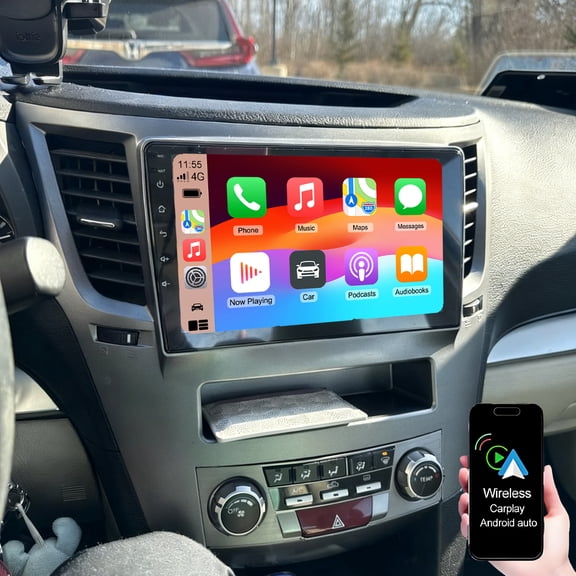 Dexico Android 15 Car Stereo for Subaru Outback Legacy 2009-2014, 4+64G Car Radio with Wireless CarPlay Android Auto 9 inch Touch Screen GPS Bluetooth WiFi RDS Mirror Link AHD Backup Camera