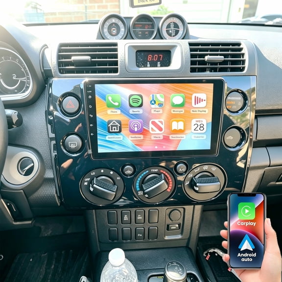 Dexico Android 15 Double Din Car Stereo Radio for Toyota FJ Cruiser 2006-2020, 4G+64G 9" Car Radio with Wireless Carplay Android Auto GPS WiFi Bluetooth RDS DSP SWC Mic Backup Camera