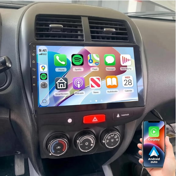 Dexico Android Car Radio Stereo for Mitsubishi ASX 2010-2017, 2+64G 10inch IPS Touch Screen Head Unit with Wireless Carplay Android Auto Bluetooth FM/RDS GPS WiFi SWC Backup Camera