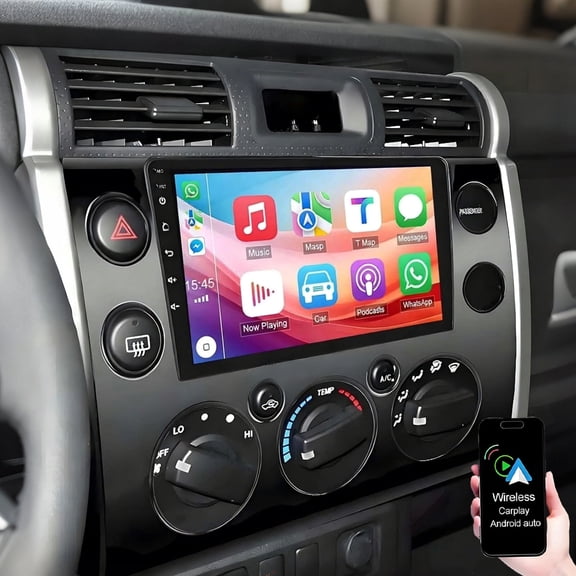 Dexico Android Car Stereo Radio for Toyota Fj Cruiser 2007-2013 Support Wireless CarPlay Android Auto, 9 Inch Touch Screen Car Player with GPS Navigation Bluetooth FM/RDS WiFi Backup Camera