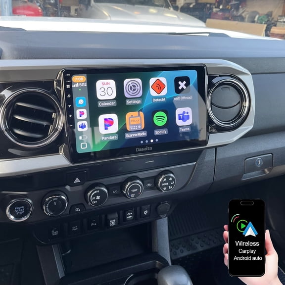 Dexico Car Radio Stereo for Toyota Tacoma 2016-2021, WIFI 9" Touch Screen Head Unit Support Wireless Carplay Android Auto Bluetooth GPS RDS FM Mirror Link AHD Backup Camera