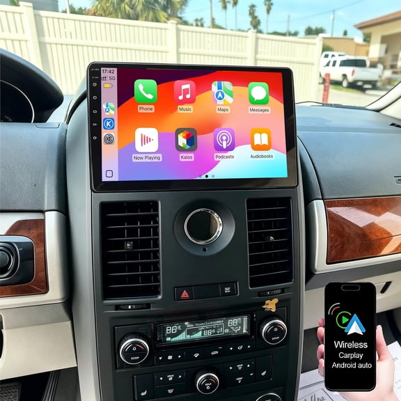 Dexico Car Stereo for Chrysler Town & Country 2008-2016, 10" HD Touchscreen Android 13 Car Radio Stereo with Wireless CarPlay Android Auto GPS Navigation Bluetooth SWC FM DSP Backup Camera Mic
