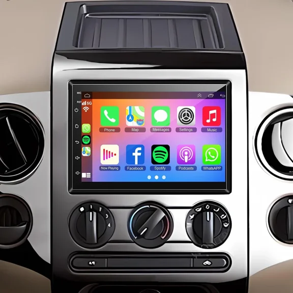 Dexico Car Stereo for Ford F150 F250 F350 E250 E350 2004-2015 with Wireless CarPlay Android Auto, 9" IPS Touch Screen Car Radio Support Bluetooth FM WiFi GPS Navigation Backup Camera