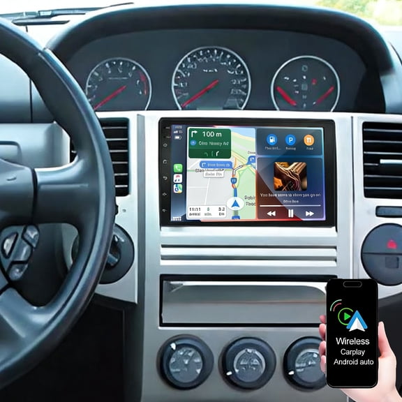 Dexico Car Stereo Radio for Nissan X-trail Versa Navara Frontier Qashqai 2001-2012, 7" Touchscreen Double Din Car Player with Wireless Carplay Android Auto GPS Navi Bluetooth WiFi FM Backup Camera