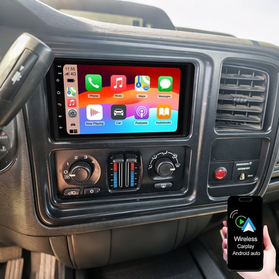 Dexico Android 13 Car Stereo Radio for GMC Sierra 2500HD 3500HD 2003-2006: 7" HD Touchscreen Support Wireless Carplay & Android Auto 5G WiFi Bluetooth GPS Navigation FM/RDS Backup Camera