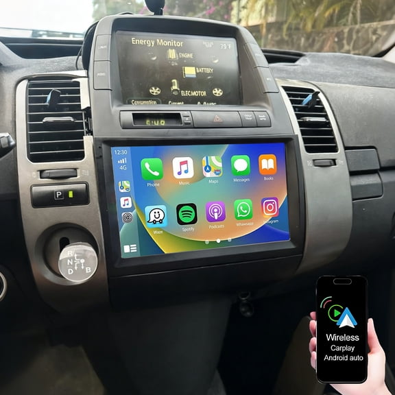 Dexico Car Stereo Radio for Toyota Prius 2003-2009, 9” Touch Screen Support Wireless CarPlay & Android Auto GPS Navigation Bluetooth WiFi DSP SWC FM/AM/RDS Backup Camera
