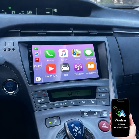 Dexico Car Stereo Radio for Toyota Prius 2010-2015, 2+64G 9 inch HD IPS Touch Screen Car Player with Wireless CarPlay Android Auto DSP EQ Bluetooth GPS WiFi MirrorLink AHD Backup Camera