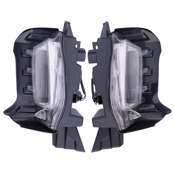 Dexico LED DRL Fog Light Set Left Right for Toyota Prius V 2015-2018 Replace 814304704 12-5346-00 Clear Lens Black Housing PC