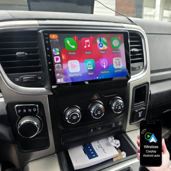 Dexico for Ram 1500 2500 3500 2013-2019 with Wireless Carplay Android Auto, Android 13 Car Stereo Radio with 9” Touch Screen Bluetooth GPS Navigation HiFi WiFi FM/RDS AHD Backup Camera