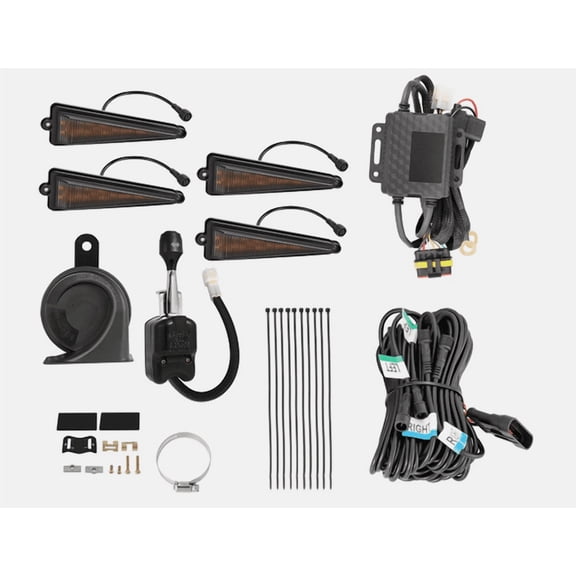 Dexico UTV Turn Signal Kit with 120dB Horn Rocker Switch 4 Amber LED Lights Pre-Wired for Polaris RZR Ranger General Can-Am Arctic Cat CFMoto 12V IP68