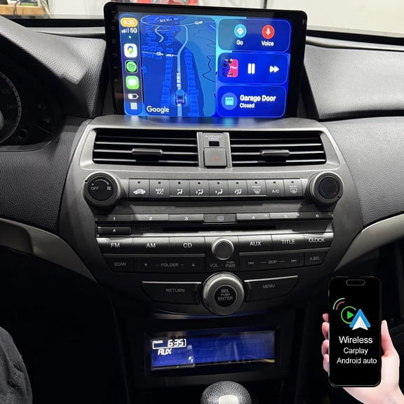 Dexico WiFi 2G+32G Android 13 Car Radio for Honda Accord 2008-2013, 9inch IPS Touchscreen Car Stereo with Wireless Carplay Android Auto Bluetooth EQ GPS FM/RDS SWC AHD Backup Camera