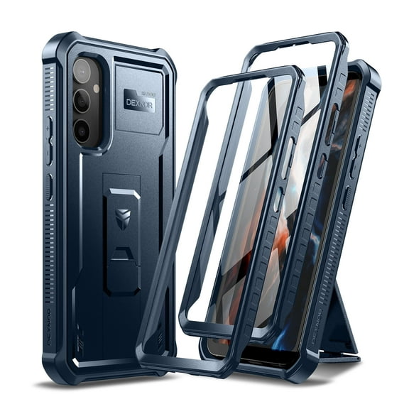 Dexnor Full Body Case for Samsung Galaxy A54 5G Case, [Extra Front Frame] Heavy Duty Military Grade Protection Shockproof Case Built-in Screen Protector and Kickstand for Samsung A54 5G,Blue
