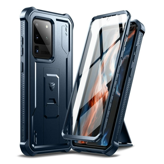 Dexnor Full Body Case for Samsung Galaxy S20 Ultra/6.9 inches, [Built in Screen Protector and Kickstand] Heavy Duty Military Grade Protection Shockproof Protective Cover for Galaxy S20 Ultra,Blue