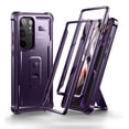 thumbnail image 1 of Dexnor for Samsung Galaxy S23 Ultra Case, Double Front Frame & Stand, Shock Absorber Technology Drop Protection, Robust Mobile Phone Case, Shockproof Protective Case - Purple, 1 of 5