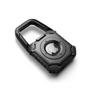Dexnor Cases for AirTag Holder Air Tag Case with Carabiner & Locking Design, Shockproof Anti-Scratch TPU Covers Holders with Open Face & Raised Edge for Keys, Pets, Luggage, Black