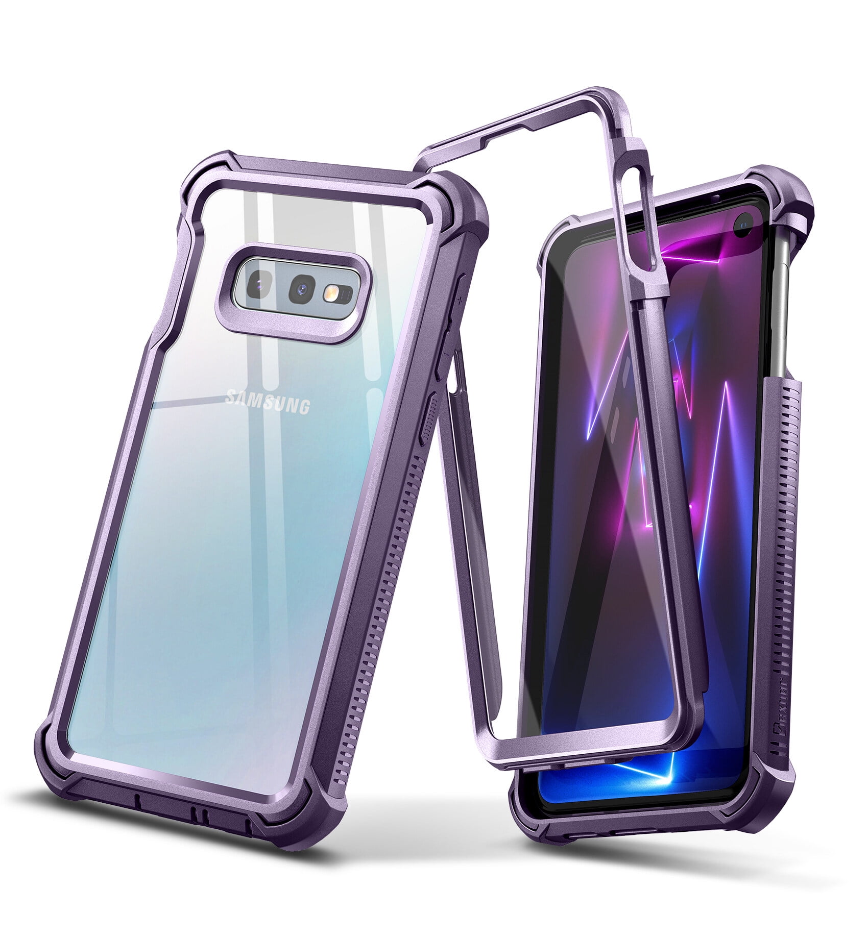 Dexnor Galaxy S10E Case with Builtin Screen Protector Clear Rugged