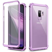 Dexnor Galaxy S9+ Plus Case with Screen Protector Clear Military Grade Rugged 360 Full Body Protective Shockproof Hard Back Cover Defender Heavy Duty Bumper Case for Samsung Galaxy S9 Plus,Purple