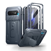 Dexnor for Google Pixel 9A Case with Slide Camera Cover & 2 Front Frames & Built-in Screen Protector & Heavy-duty Kickstand, Full-body Shockproof Protective Cov