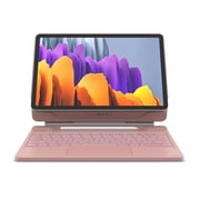 Dexnor Keyboard Case for Samsung Galaxy Tab S10 Lite/S10 FE/S9 FE 5G 10.9"/S9 11"/ Case with Keyboard Magnetic Floating Cantilever Stand Multi-Touch Trackpad Wireless Backlit with S Pen Holder, Pink