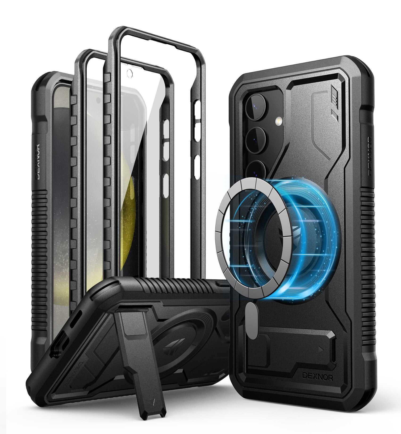 Dexnor Magnetic Case for Samsung Galaxy S24 Case with Kickstand & 2 ...