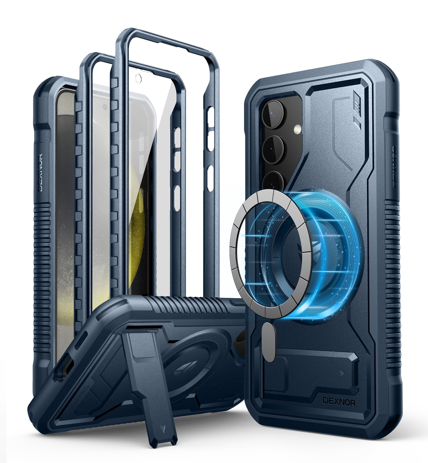 Dexnor Magnetic Case for Samsung Galaxy S24 Case with Kickstand & 2 ...