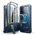 thumbnail image 1 of Dexnor Magnetic Case for Samsung Galaxy S24 Plus Case with Kickstand & 2 Front Frames & Built-in Screen Protector, Compatible with Magsafe, Bumper Rugged Shockproof Full-Body Protective Cover,Blue, 1 of 8