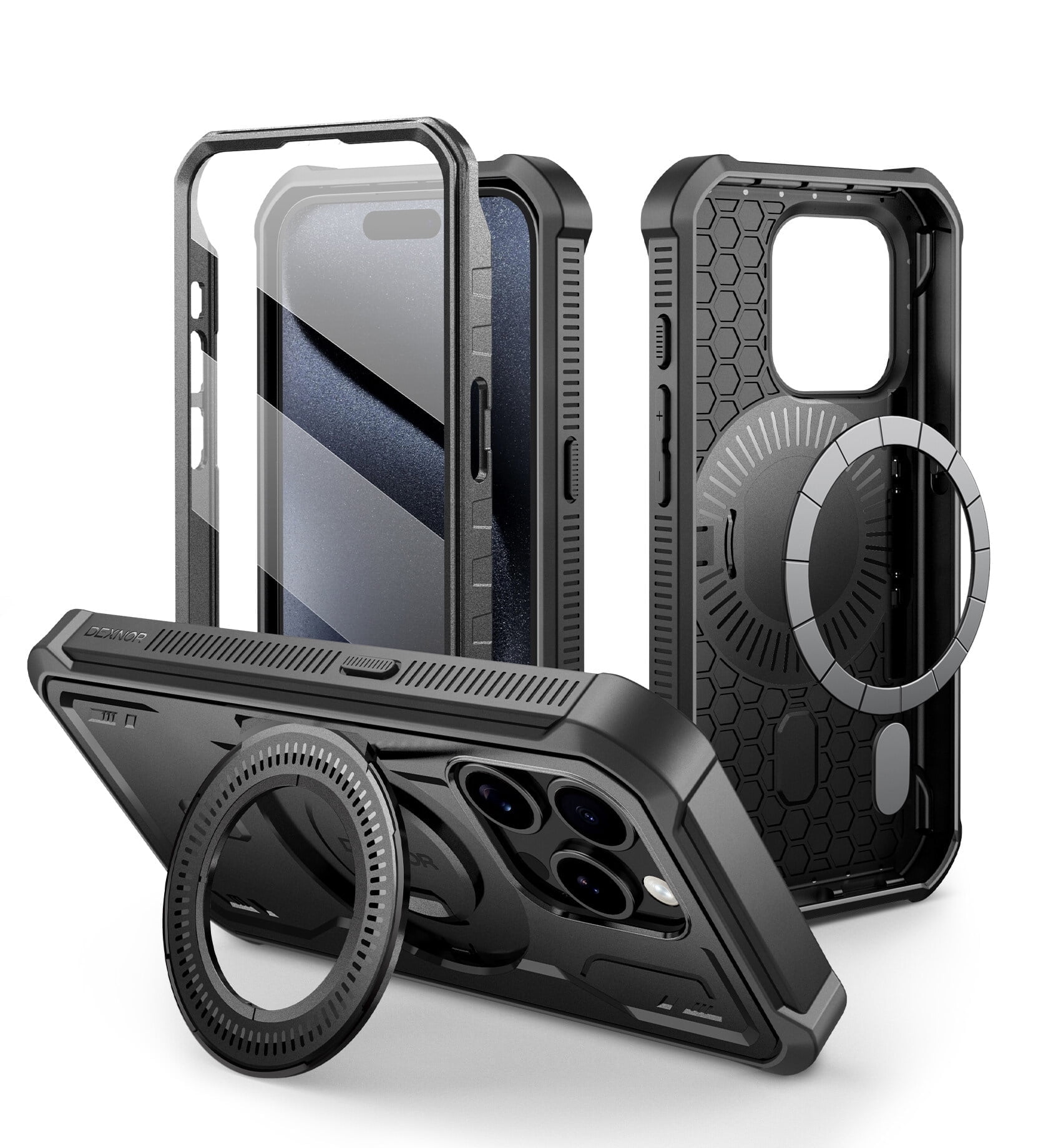 Dexnor Magnetic Case for iPhone 15 Pro, Compatible with MagSafe, [Built ...