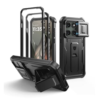 Dexnor for Motorola Moto Edge 2026 Case, [2 Front Frame] [Built-in Magnetic Slide Camera Cover & Kickstand] Heavy Duty Protection Shockproof Phone Case with Screen Protector, 6.7 inch Black