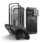 Dexnor for Motorola Moto Edge 2026 Case, [2 Front Frame] [Built-in Magnetic Slide Camera Cover & Kickstand] Heavy Duty Protection Shockproof Phone Case with Screen Protector, 6.7 inch Black