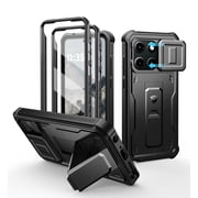 Dexnor for Motorola Moto G Stylus 5G 2026/2025 Case, [2 Front Frame] [Built-in Magnetic Slide Camera Cover] Heavy Duty Protection Shockproof Cover with Screen Protector Kickstand, 6.7 inch Black