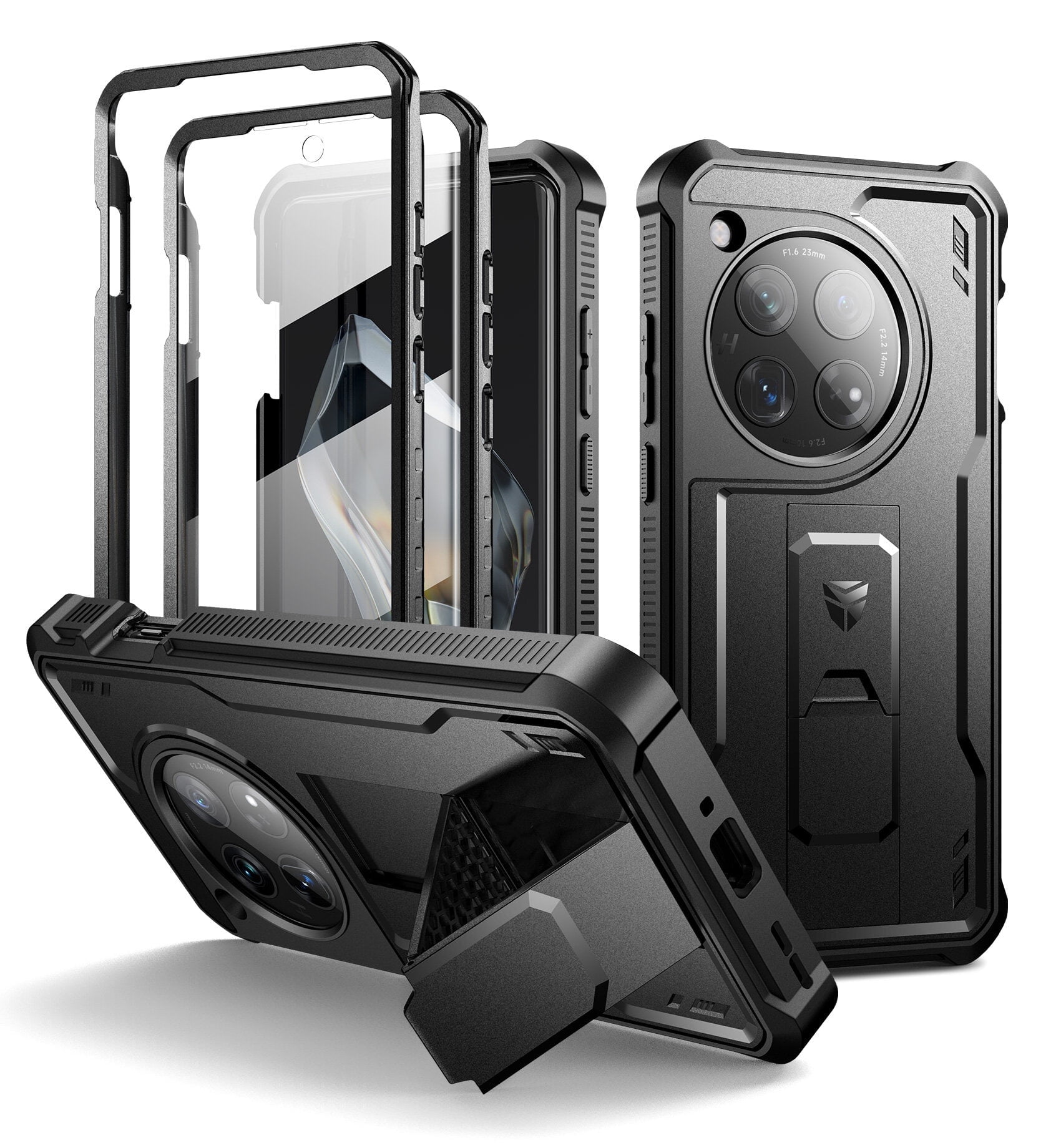 Dexnor for OnePlus 12 Case, [2 Front Frame] [Bulit-in Screen Protector ...