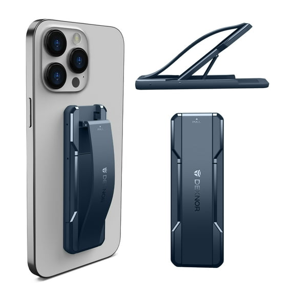 Dexnor Phone Grip, Phone Strap with Kickstand [2-in-1] Cell Phone Strap Loop Finger Holder for Most Smartphones iPhone Samsung, Blue