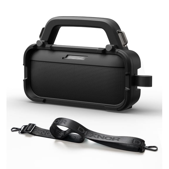 Dexnor Rugged Case Cover for Bose SoundLink Flex 2nd Gen/SoundLink Flex Bluetooth Portable Speaker, Stable Shockproof Travel Protective Carrying Pouch Case with Handle & Shoulder Strap,Black