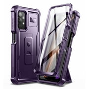 Dexnor for Samsung Galaxy A32 5G Case, [Built in Screen Protector and Kickstand] Heavy Duty Military Grade Protection Shockproof Protective Cover for Samsung Galaxy A32 5G, Purple