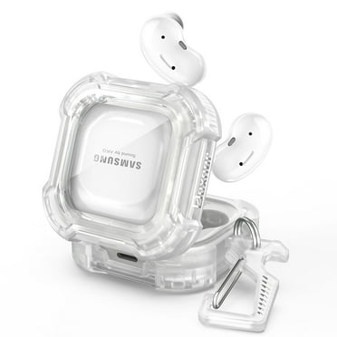 Dexnor for Samsung Galaxy Buds FE(2023)/Buds 2 Pro Case(2022)/Buds 2 (2021)/Buds Live (2020)/Buds Pro (2021) Clear Hard PC & Silicone 360 Full Body Case, Clear